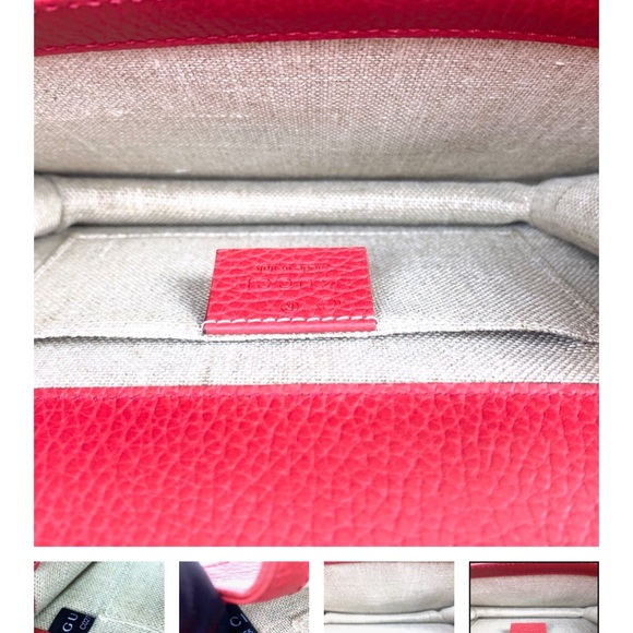Gucci RARE Interlocking GG Red Leather Crossbody with Dust Bag - Picture 11 of 14